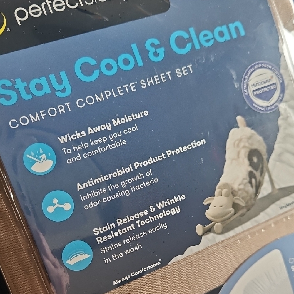 NEW! SERTA Perfect Sleeper Twin Sheet Set. - Picture 3 of 3
